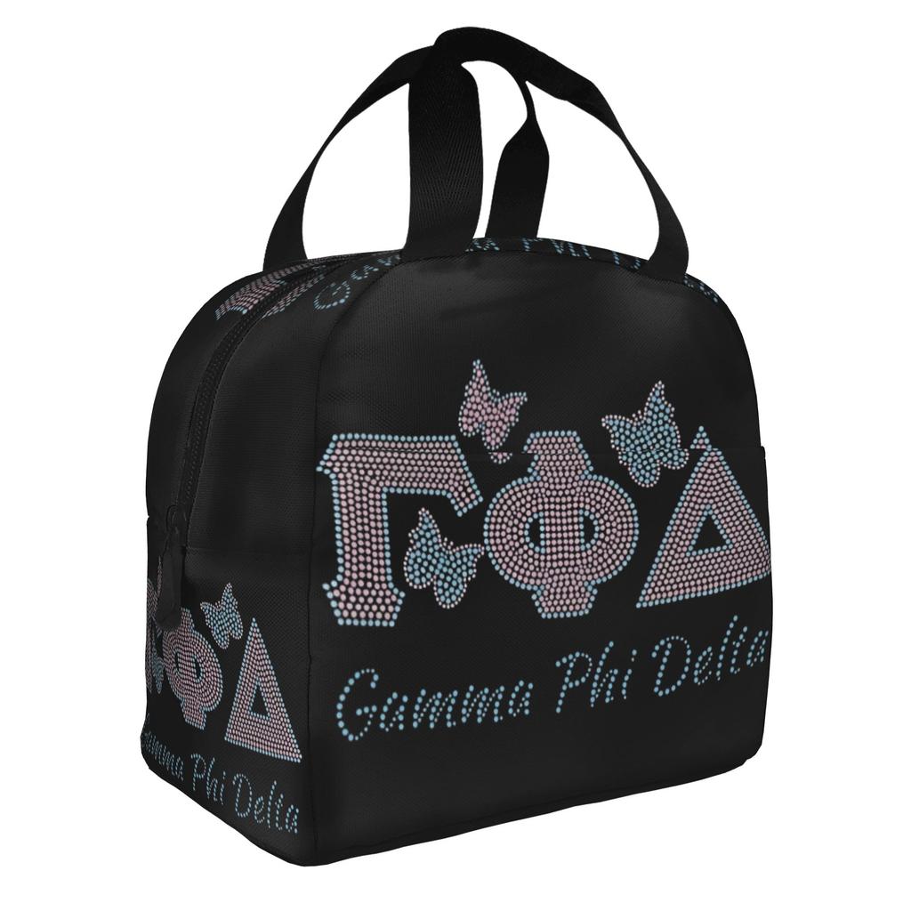Gamma Phi Delta  Insulated Lunch Bags for Women African American Sorority  Resuable Cooler Thermal Bento Box School