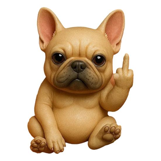 Middle Finger Animal Ornament Synthetic Resin Statue Realistic Design Sculpture Funny Humorous Home