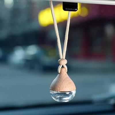 Perfume Glass Bottle Pendant Wooden Air Fresheners Stylish Lanyard Car Interior Accessories with Long-Lasting Fragrance