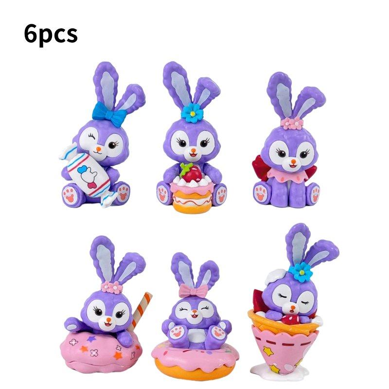 

6pcs Dessert Stellalou Pvc Toy Model Desktop Decoration Children Christmas Gift