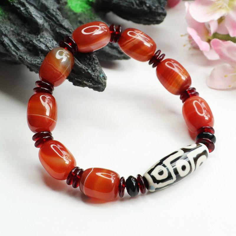 2026 Tibet Beads Bracelet Red Agate As Right Rain Chalcedony Jewelry Factory Live  Generation S1122565