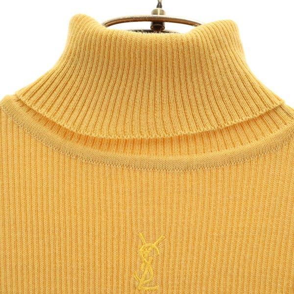 unused YVES SAINT LAURENT wool blend Long sleeve turtleneck sweater knit Kid's Used