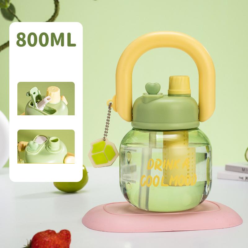 

Кружка большой вместимости с трубочкой, пластиковая кружка для студентов, для путешествий, кружка с широким горлом