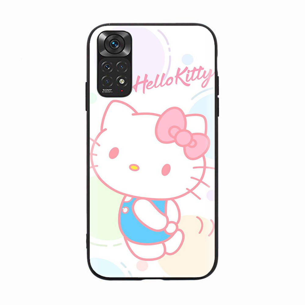

Чехол H-7 Hello Kitty Cartoon Black Sofe для iPhone 16 15 Plus 14 13 Mini 12 11 Pro 8 6 6S SE 5 XR XS Max Realme C30 C33 C32 9I VIVO V29 V27 V23 Y36 iPhone 16 Pro Max верблюд