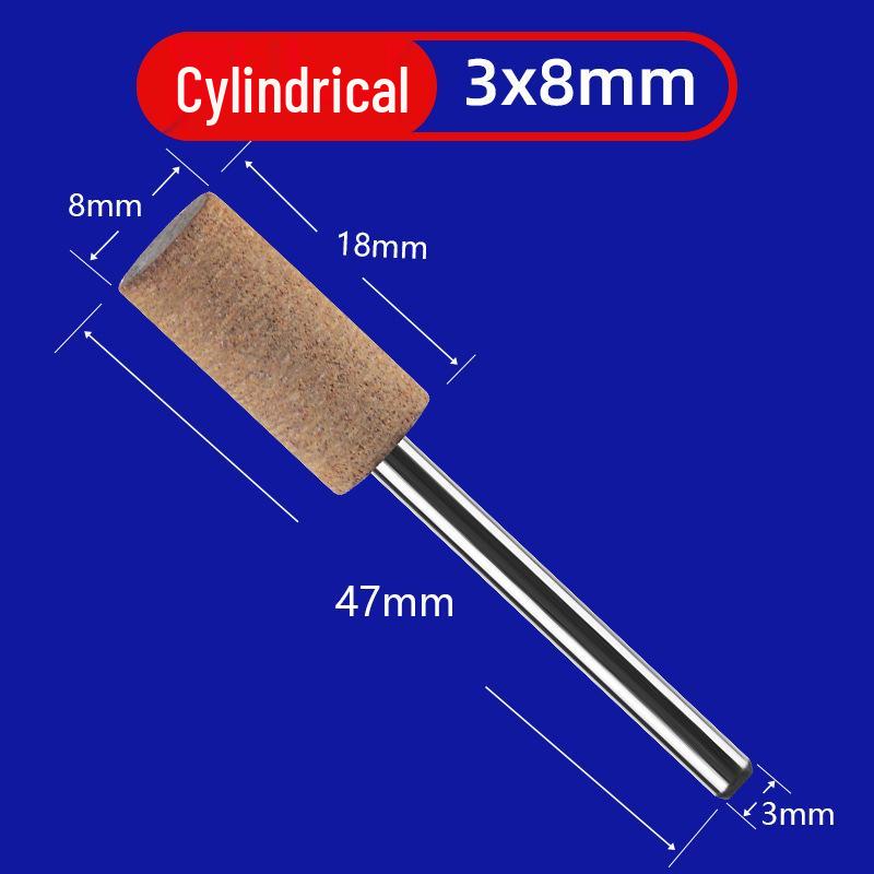 3mm Shank Pneumatic Electric Grinder Set with Cowhide Polishing and Cylindrical Bullet Shape Heads