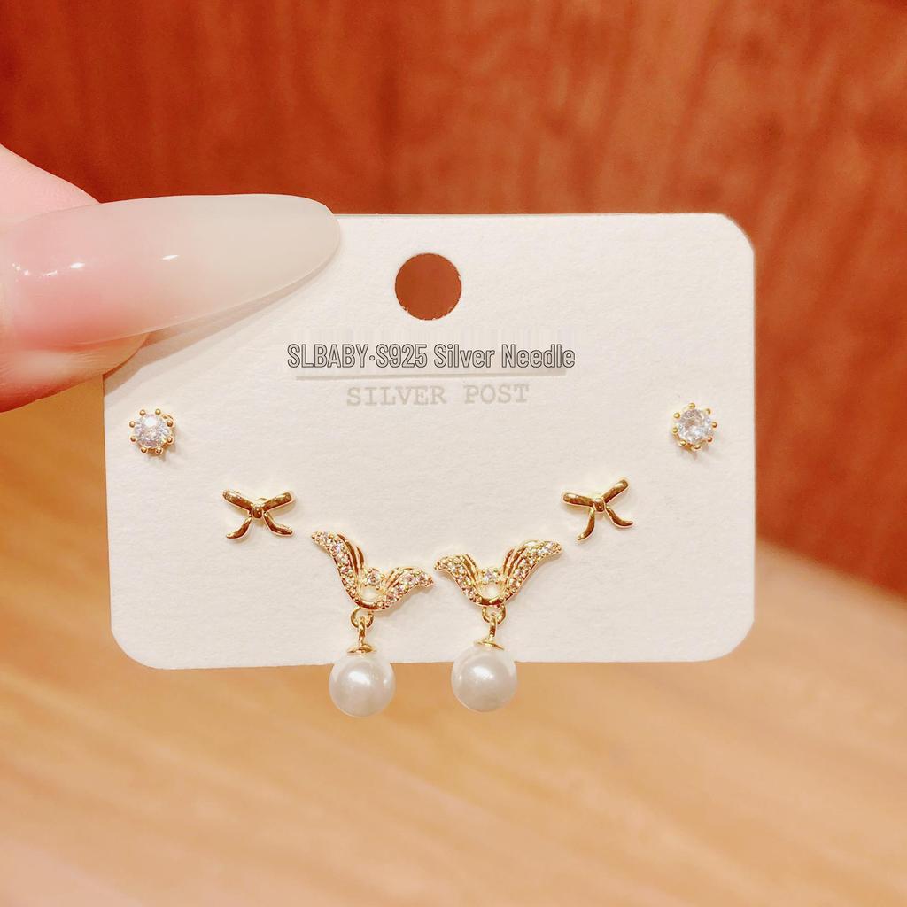 Environmentally Friendly Nickel-Free Gold Plated Women's Stud Earrings - High-End, Simple, Versatile Design