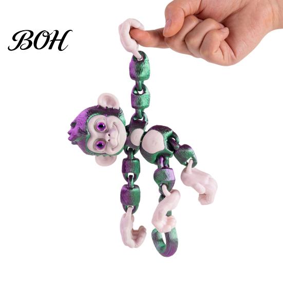 Educational Toys for Boys Girls 3D Printed Articulated Monkey Fidget Toy, Movable Joints Animal Toy Small Collectible Figures Kids Adults, Creative