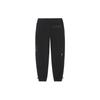 Li Ning Badfive Letter Pattern Print Solid Color Fleece Loose Warm Cuffed Sports Long Pants Men bottoms Black AKLR733-4