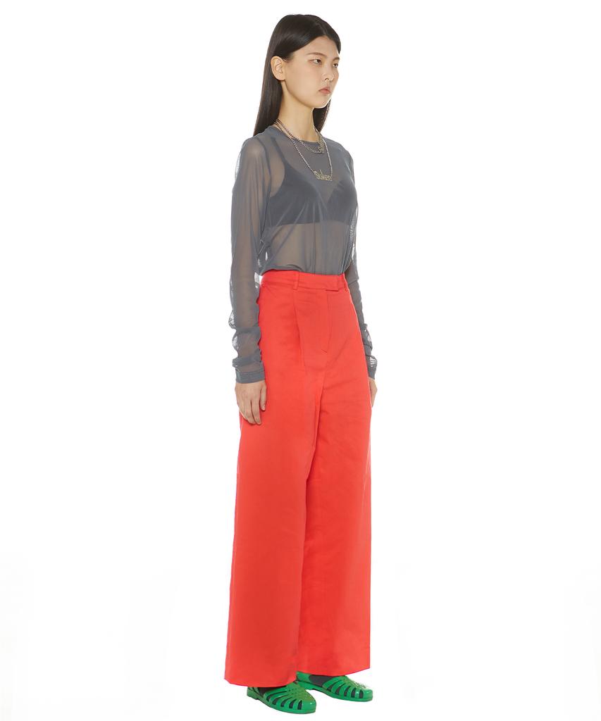Suki Wide Long Leg Pants (Cherry Jam)