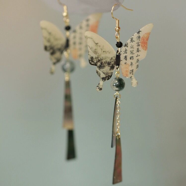 

2024 Китайский стиль Бабочка кисточка заколки для волос шпильки для женщин старинные деревянные палочки для еды шпилька для волос палочка аксессуары для волос B светло-зеленый