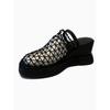 Height-increasing Shoes Women's Shoes Breathable and Perforated Wedge Heel Sandals and Wearing Wedge Slippers