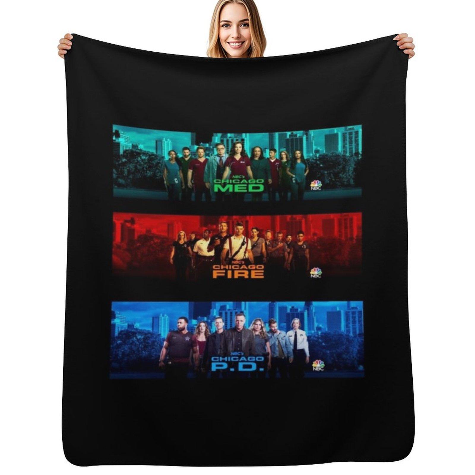 

Chicago pd fire med Throw Blanket Cozy Napping Blanket Gift for Mom Dad 102x76cm(40x30in)