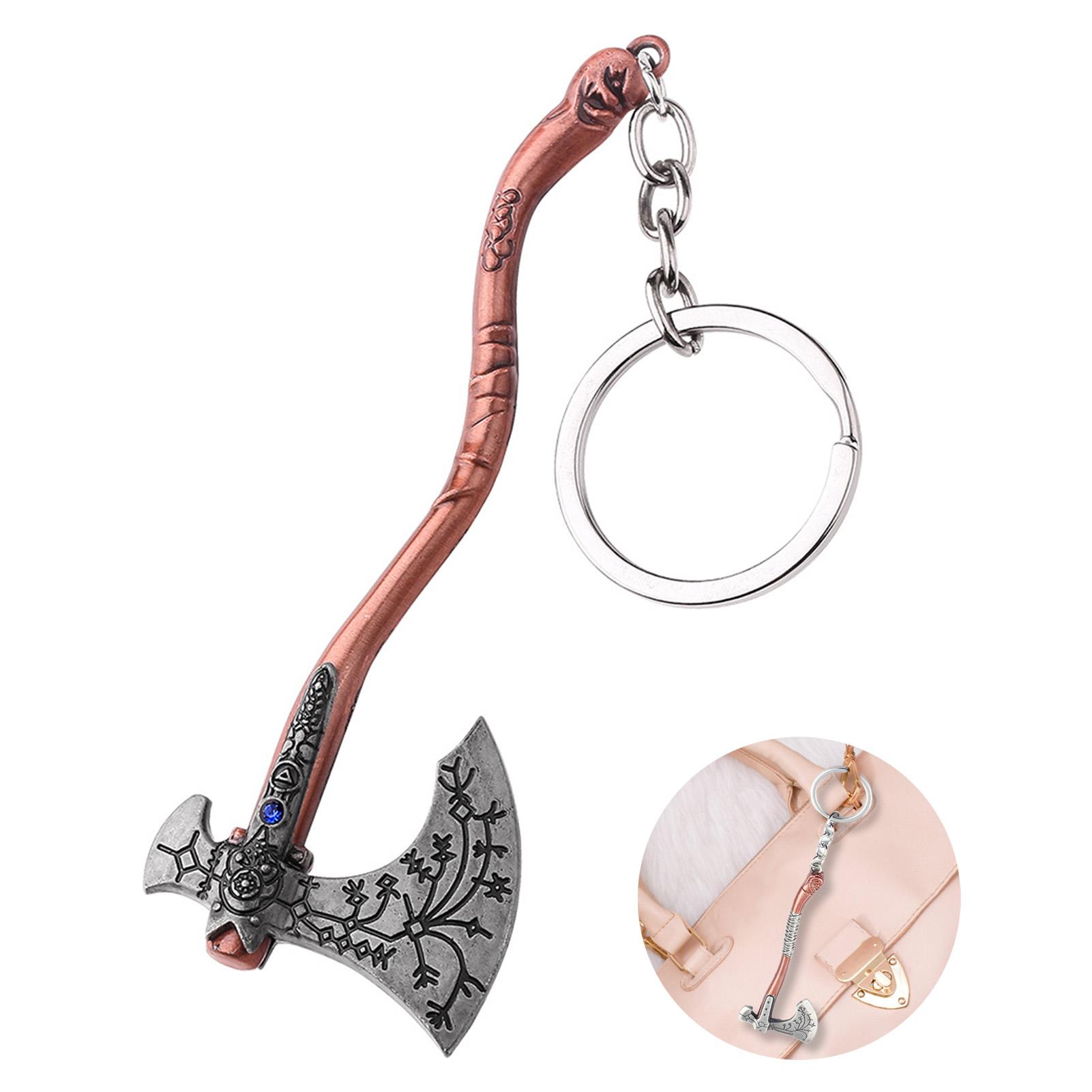 

Keychain with Axe Shape Pendant Lightweight Key Purse Handbag with Axe Charms for Holidays Birthdays Present