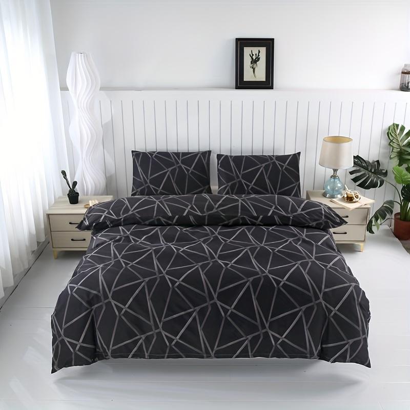 Комплект из 3 предметов: пододеяльник и наволочка из полиэстера светло-серого цвета, 2 наволочки и 1 пододеяльник для студенческих кроватей. Duvet Cover Set&EU Single(135x200cm)