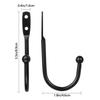 2PCS/Set Black Retro Iron Curtain Holdback Wall Hanger Mounted Metal Hooks U Shaped Curtain Loop Holder Wall Tie Back With Screw