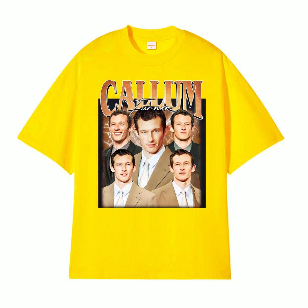 Callum Turner Vintage Graphic Tshirt Unisex Women Fashion Classic 100 Cotton Tshirts Casual Comfort Oversized T Shirt Streetwear