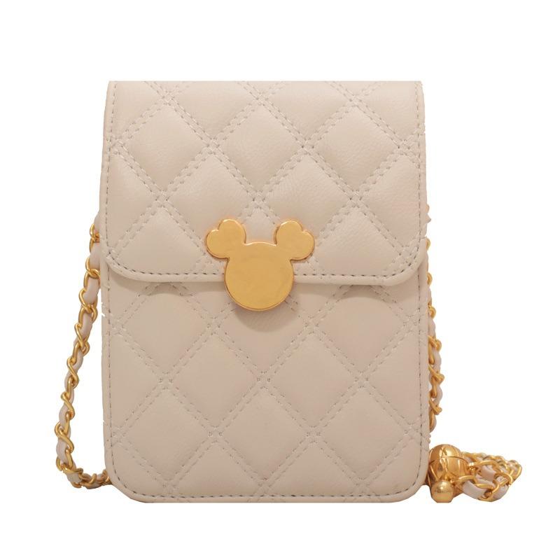 Rhombus Embroidery Thread Small Square Bag Women's New Fashion High-quality Texture Shoulder Bag Chain Messenger Bag