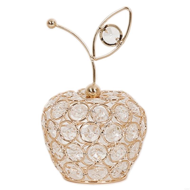 Crystal Fruit Statue Home Decorations Glass Collectible Statue Holiday Gift X3UC