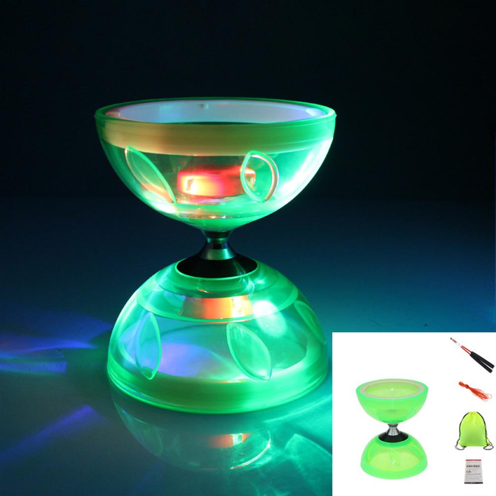Leather Chinese Diabolo Bowl Shape Mini Diabolo Chinese Yoyo Set Diabolo Toy  Outdoor