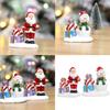 Colorful Snowman Figurine Resin Decoration for Holiday Decors Christmas Snowman Display for Mantles Window Sill