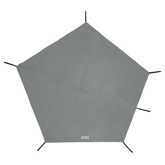 DOD Grand Sheet (1-Person/Pentagon) for Riders One-Pole Tent & Musha Tent with Setup Guide GS1-820-GY Gray, 1-Person, Pentagon