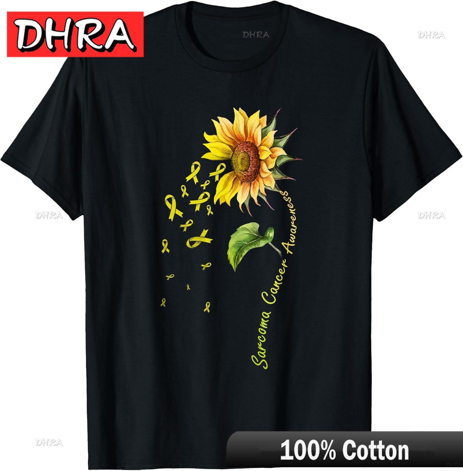 

NEW Sarcoma Cancer Awareness Sunflower Motivation Support TShirt Funny Tshirts Chic Comfy Classic TShirt Couples Daily Wear 3XL