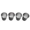 4PCS Black Drinking Cup Durable Beverage Cup Lightweight Stainless Steel Cup  Outdoor Camping