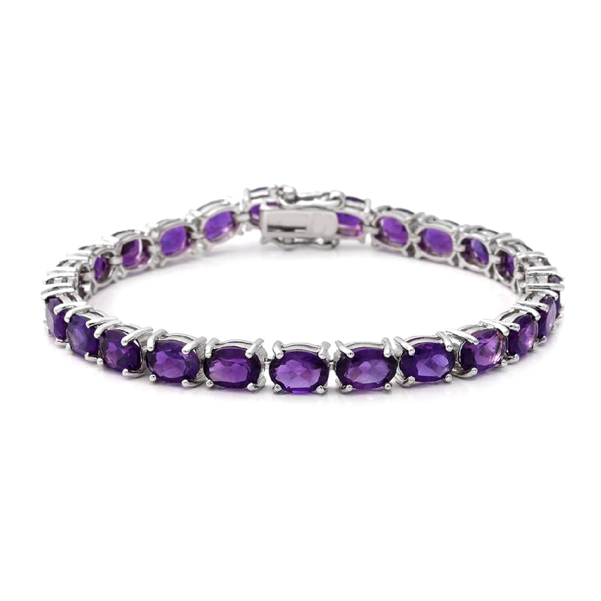 

Amethyst Tennis Bracelet - 925 Sterling Silver