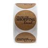 85AD 500pcs Kraft Paper Thanks for Shopping Local Stickers Round Seal Labels Scrapbooking Stationery Decor