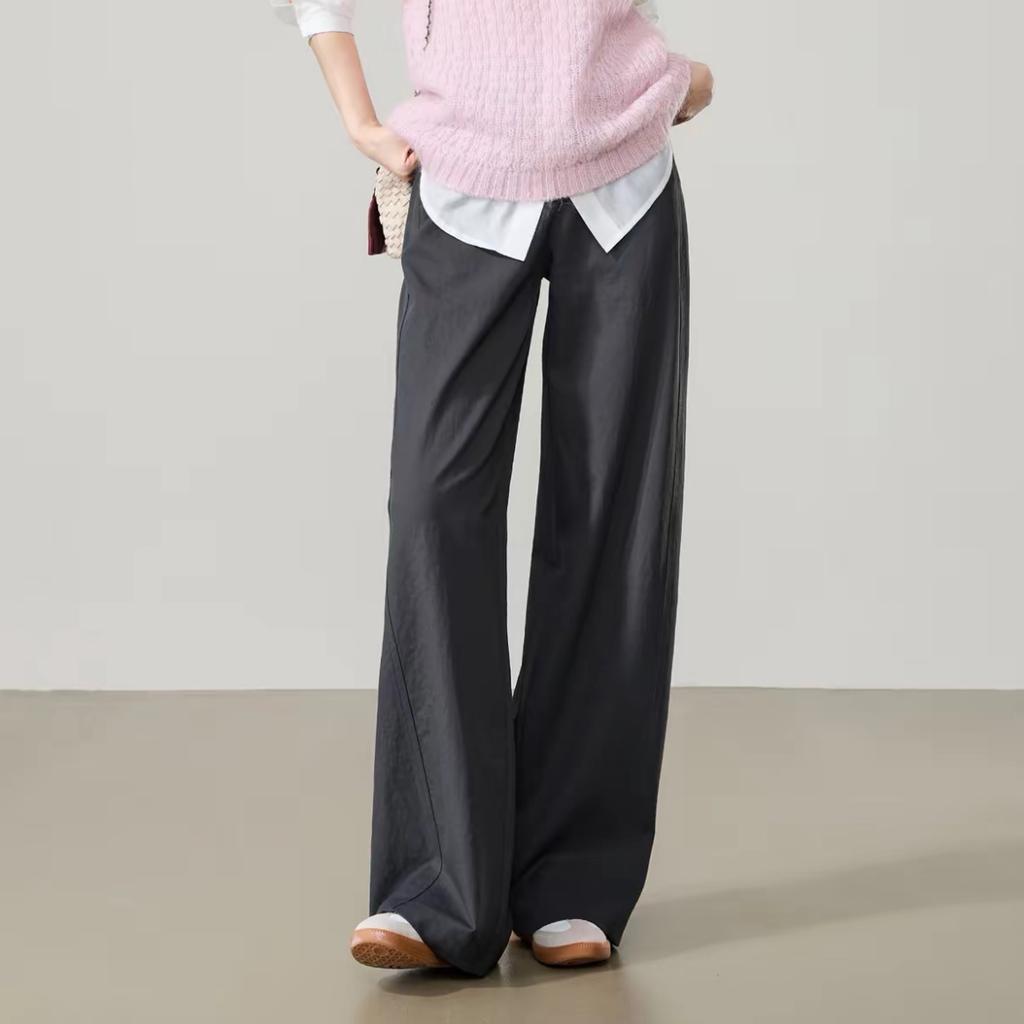 Fashion loose wide-leg pants women's 1116 summer explosion casual trousers high waist thin narrow version versatile straight-leg pants