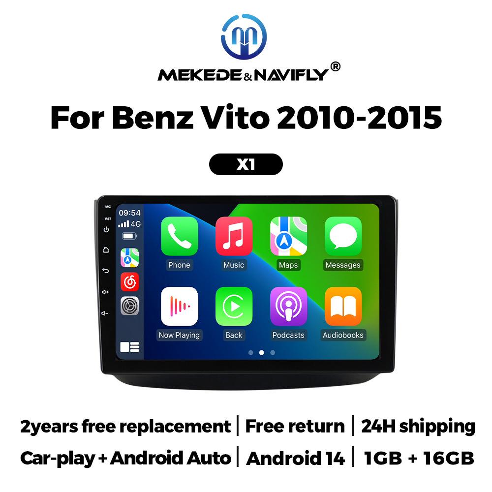 Mercedes-Benz Vito 2010-2015 ile uyumlu: Android Araç GPS Navigasyon MP5 Bluetooth Oynatıcı Carplay ile.