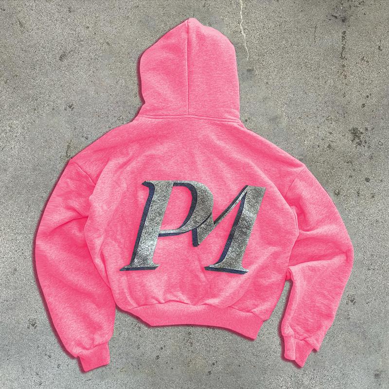 ZYLLO Y2K Retro Hoodies für Herren und Damen Bedruckte Personalisierte Muster Streetstyle Street Kapuzen-Cardigan Lange Ärmel