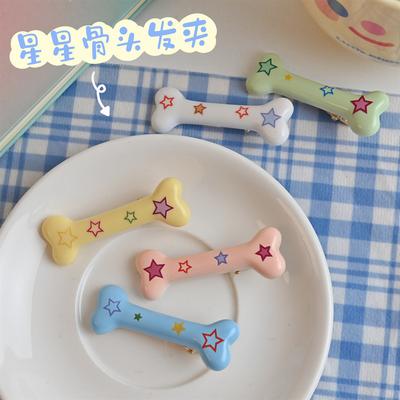 5Pcs Bone Hairpins Fashion Lovely Women Gril Headwear Barrettes Vivid Dog Bone Hair Clips Side Hair Pin Hair Accessories