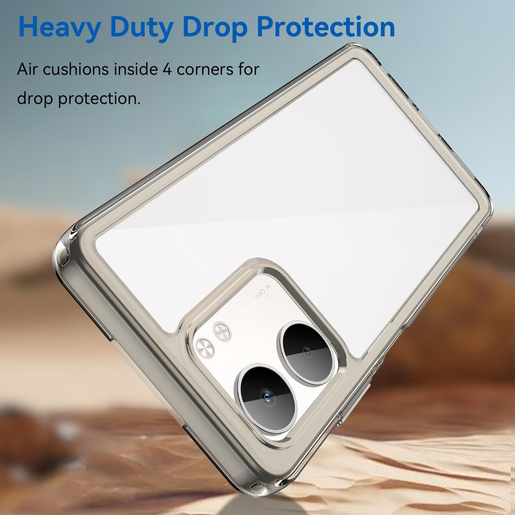Per Oppo A5x 4G/A5x 5G Custodia TPU+Acrilico Protettiva Trasparente Copertura Telefono