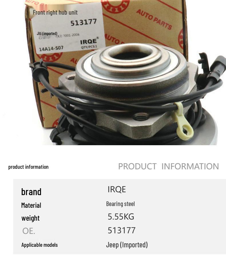 Front Wheel Bearing Hub Assembly 513177 Compatible with JEEP.
