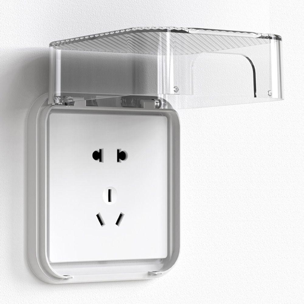 Transparent Electric Plug Cover Waterproof Switch Waterproof Cover Socket Protector  for Bathroom
