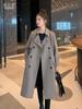 Trench Coat Women's Medium and Long Spring and Autumn New Temperament Casual Loose Double-breasted Coat Coat