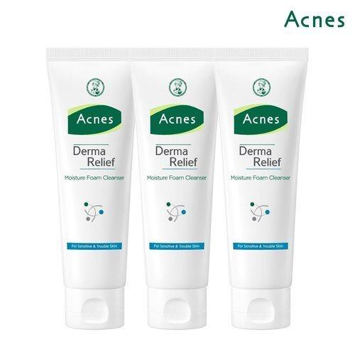 Acnes DermaRelief Moisture Foam Cleanser 125ml x3_636453