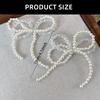 Fashionable Pearls and Silver Bead Butterfly Bowknot Pendant Portable Accessory for Parties Supplies and Office Wear