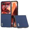 ABEEL For Motorola Razr 60 Ultra 5G Case Electroplating Genuine Cow Leather Coated PC Phone Cover