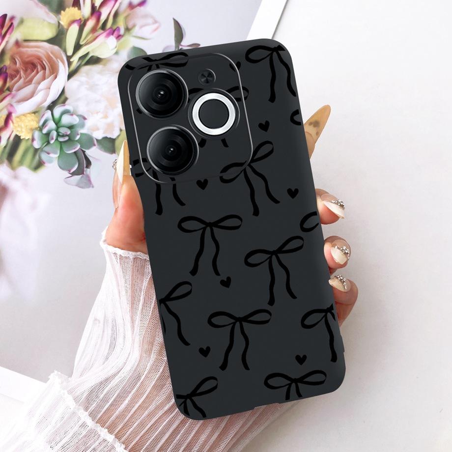 For Itel A80 A90 A95 A70 A60 A60s Phone Case Matte Soft TPU Bumper Cover Cool Cartoon Luxury Butterfly Flower Bow Pattern Funda