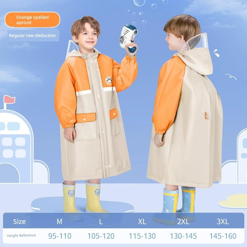 Kids Raincoat for Boys and Primary School Students for School Girl Girls Rain-Proof Clothes Children Older Boy Long Poncho
