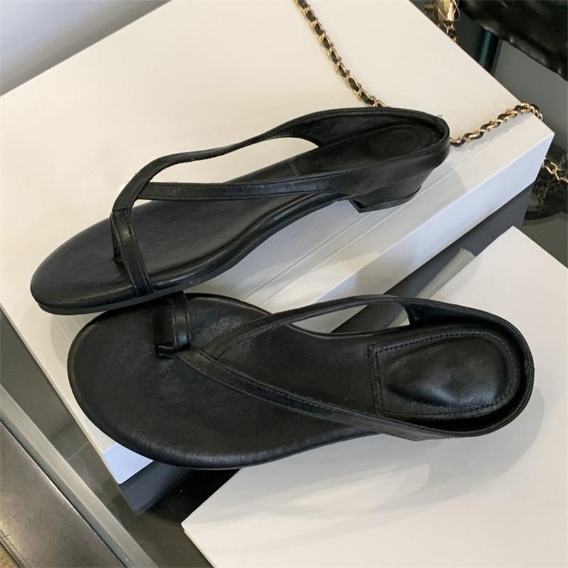 Fashion Eilyken Summer Shallow Round Clip Toe Slippers Woman Party Dress Low Heels Casual Shoes Fashion Flip Flops Zapatos De Mujer