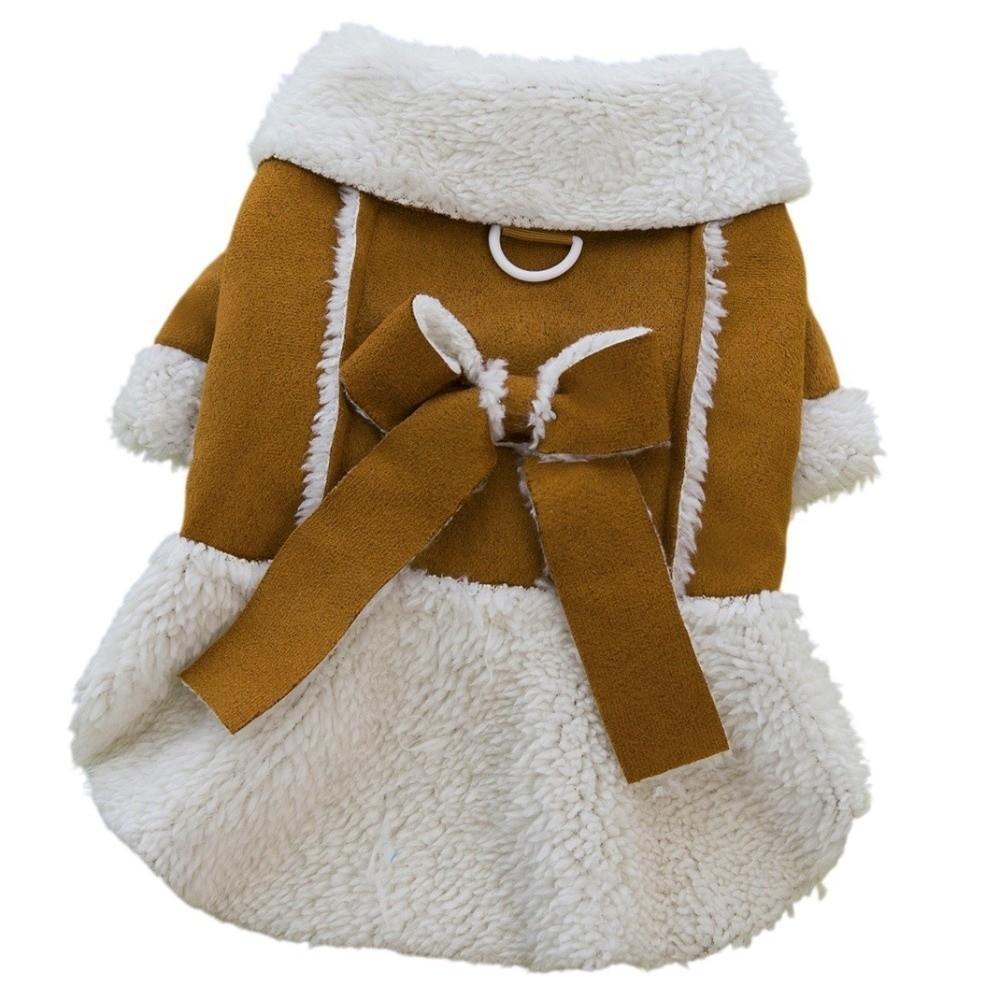 Fleece Puppy Winter Skirt Suede Dog Winter Dress New Pet Clothes Small Dogs