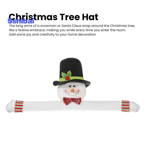 Weihnachtsbaumspitze mit Cartoon-Motiv, langer Arm, Weihnachtsmann, Schneemann, wiederverwendbar, Urlaubsdekoration, Weihnachtsbaumdekoration, Partyzubehör