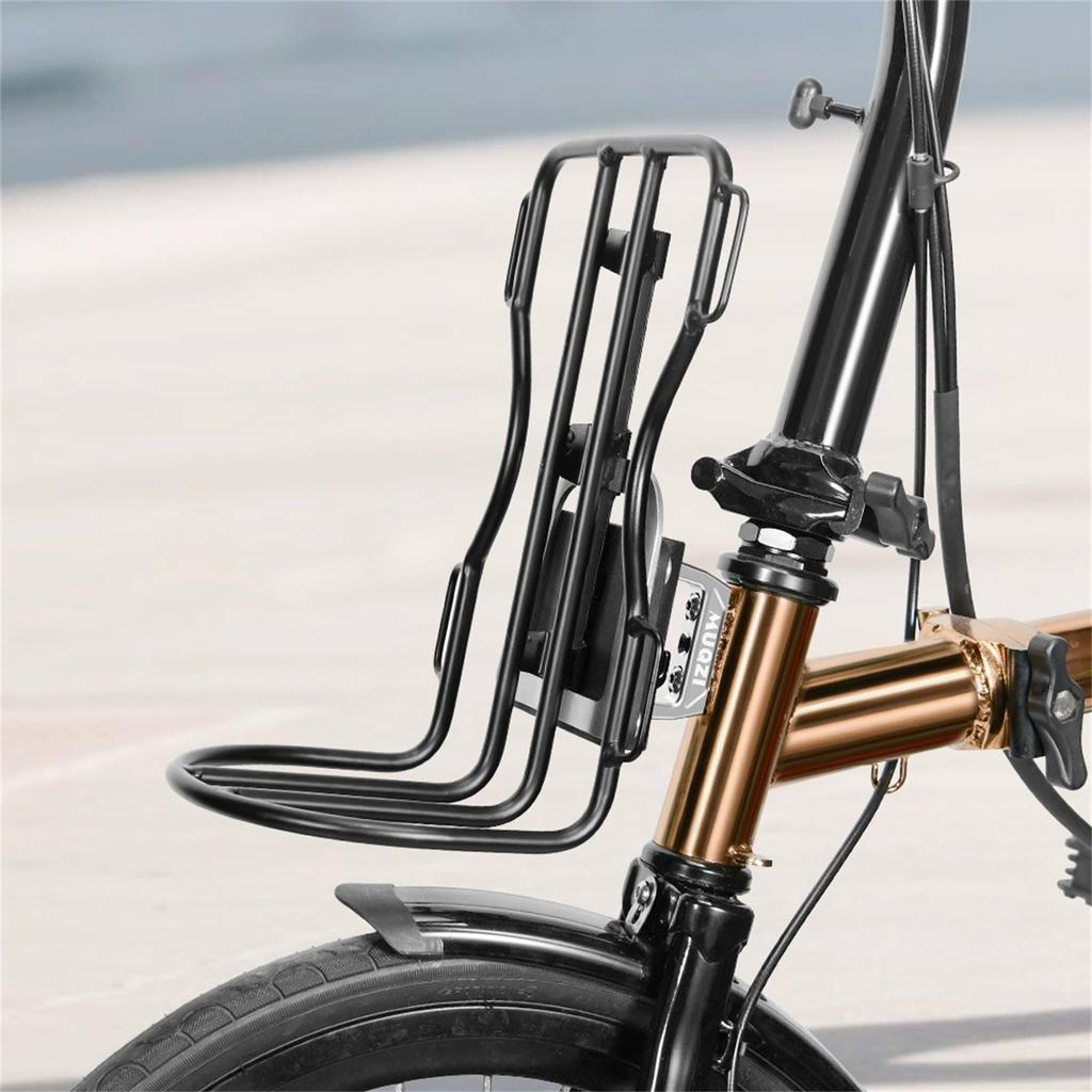 Vorderer Fahrradgepäckträger Halterung Kleine Stofftaschenhalterung für Nasentaschen, Faltfahrradtaschen und Fahrradzubehör, Einfache Montage und Stabiles Design