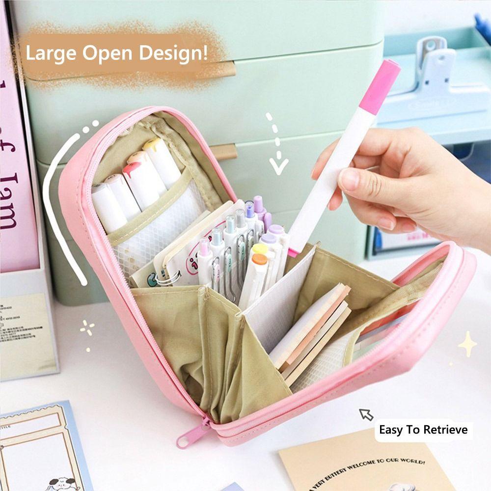 Multilayer Pencil Case Large Capacity Pen Box Cartoon Pen Bag  School Office