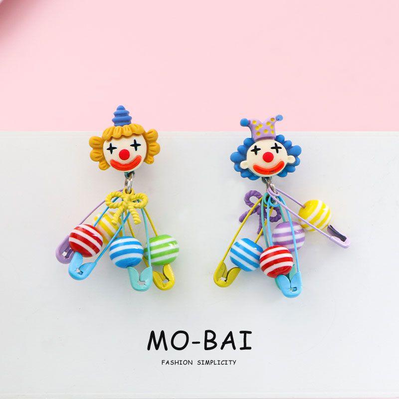 

Цирк Милые Украшения Маленькая Подвеска Шарф Брошь Yellow Clown + Blue Clown