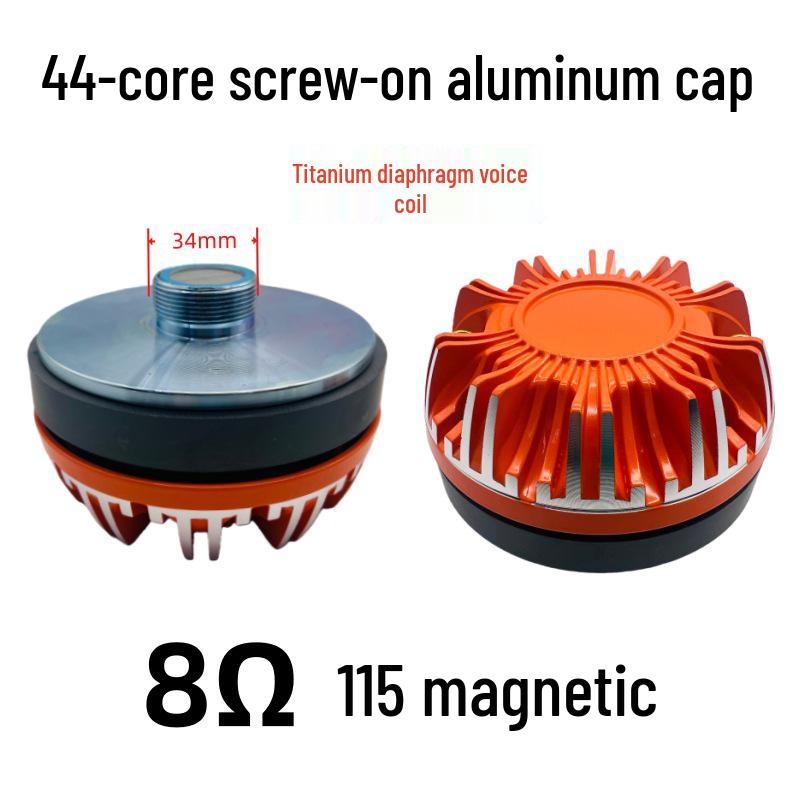 Orange Aluminum 44-Core Tweeter, 34mm Thread, 8 Ohm, 115 Magnetic Drive, High-Power Titanium Diaphragm