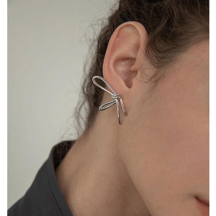 

Asymmetrical Bow Zircon Earrings - Women s Luxury Design
